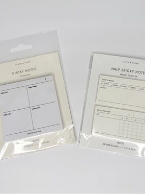 Cloth & Paper Sticky Notes bundle: INTENTION & MOOD TRACKER